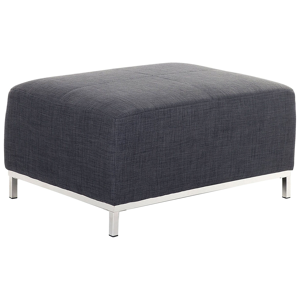 Beliani Ottoman Grey Fabric Upholstered Footstool Rectangular Minimalistic Modern Material:Polyester Size:71x46x95
