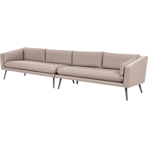 Beliani Outdoor Sofa Beige Polyester Upholstery 4 Seater Garden Couch UV Water Resistant Modern Design Living Room Material:Polyester Size:76x70x320