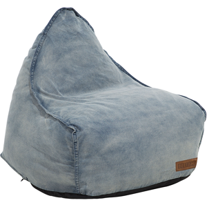 Beliani Teardrop Drop Bean Bag Chair Beanbag Blue Gaming Chair Modern Denim Material:Polyester Size:75x73x63