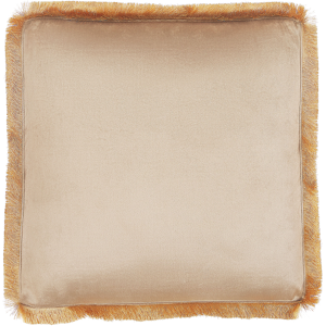 Beliani Seat Cushions Beige Velvet Cover 40 x 40 cm Square Decorative Pillow Seat Pad Living Room Decor Material:Velvet Size:40x7x40