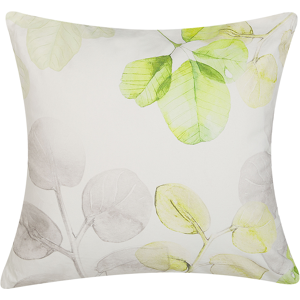 Beliani Decorative Cushion Multicolour Leaf Motif Square 45 x 45 cm Modern Décor Accessories Material:Cotton Size:45x6x45