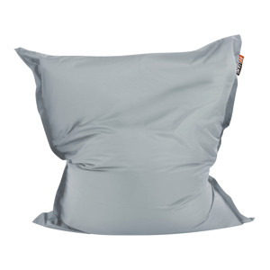 Beliani Large Bean Bag Light Grey Lounger Zip Giant Beanbag Material:Polyester Size:180x20x140