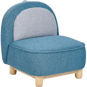 Beliani Animal Chair Blue Polyester Upholstery Armless Nursery Furniture Seat for Children Modern Design Triceratops Shape Material:Polyester Size:47x56x50