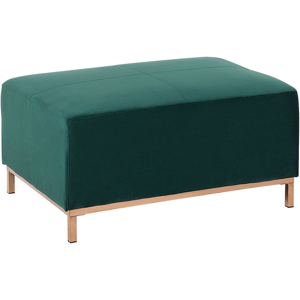 Beliani Ottoman Green Velvet Footstool Rectangular Modern Glamour Material:Velvet Size:71x46x95