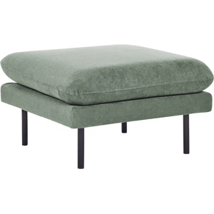 Beliani Ottoman Green Chenille Fabric Pillow Top Square Footstool Metal Legs Glamour Style Material:Polyester Size:70x44x70