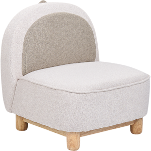 Beliani Animal Chair Beige Polyester Upholstery Armless Nursery Furniture Seat for Children Modern Design Triceratops Shape Material:Polyester Size:47x56x50