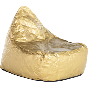 Beliani Teardrop Drop Bean Bag Chair Beanbag Gold Gaming Chair Modern Material:Synthetic Material Size:75x73x63