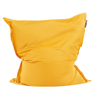 Beliani Large Bean Bag Yellow Lounger Zip Giant Beanbag Material:Nylon Size:140x20x180