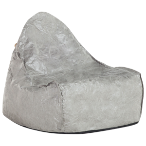 Beliani Teardrop Drop Bean Bag Chair Beanbag Grey Gaming Chair Modern Material:Synthetic Material Size:75x73x63