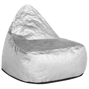 Beliani Teardrop Drop Bean Bag Chair Beanbag Silver Gaming Chair Modern