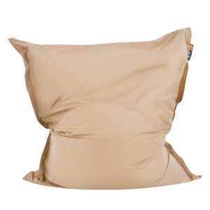 Beliani Large Bean Bag Sand Beige Lounger Zip Giant Beanbag Material:Polyester Size:180x20x140