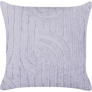 Beliani Decorative Cushion Violet Cotton Polyester Filling 45 x 45 cm Abstract Pattern Square Modern Home Accessory Living Room Bedroom Material:Cotton Size:45x10x45