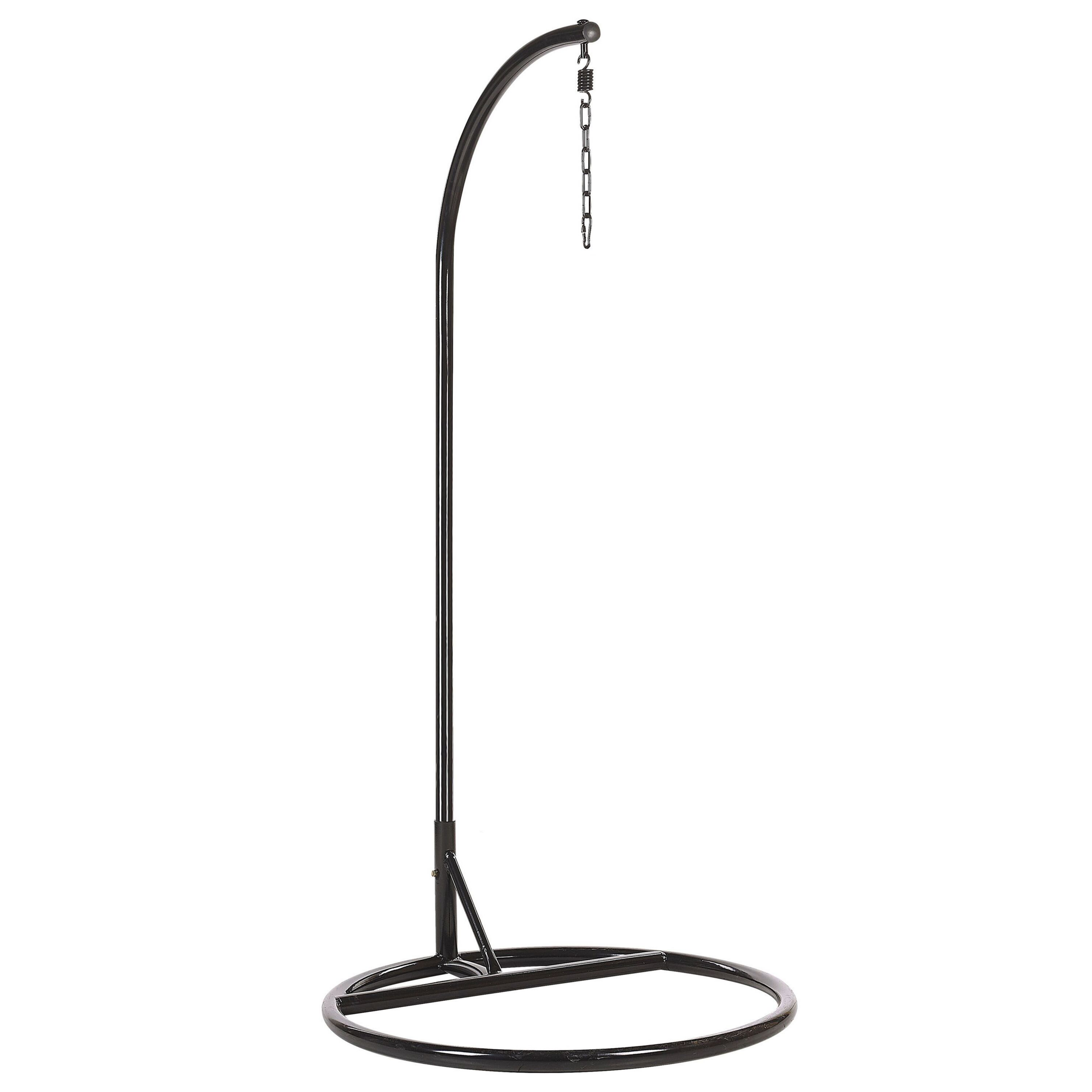 Beliani Stand for Hanging Chair Black Powder-Coated Steel with Chain