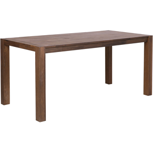 Beliani Dining Table Dark Oak Wood 150 x 85 cm Traditional Rustic Material:Oak Wood Size:x78x85