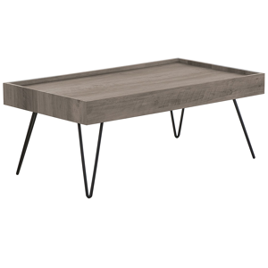 Beliani Coffee Table Grey Wood 100 x 60 cm Rectangular Modern   Material:MDF Size:x42x60