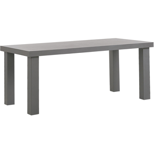 Beliani Garden Dining Table Grey Concrete 180 x 90 cm 6 Seater Water Resistant Material:Fibre Cement Size:x76x90