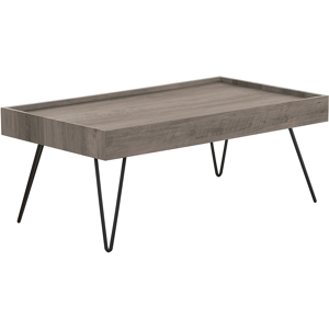 Beliani Coffee Table Grey Wood 100 x 60 cm Rectangular Modern   Material:MDF Size:x42x60