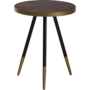 Beliani Coffee Table Black Wood Effect Gold Base Tripod Living Room Material:MDF Size:x55x44