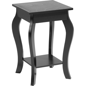 Beliani Side Table Black with Storage Shelf Ornate Cabriole Legs Vintage Material:MDF Size:x60x42