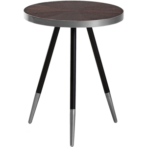 Beliani Coffee Table Black Wood Effect Silver Base Tripod Living Room Material:MDF Size:x55x44