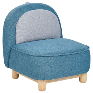 Beliani Animal Chair Blue Polyester Upholstery Armless Nursery Furniture Seat for Children Modern Design Triceratops Shape Material:Polyester Size:47x56x50