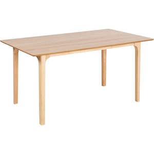 Beliani Dining Table Light Wood MDF 160 x 90  cm Ash Veneer Top Modern Design Kitchen Table Material:MDF Size:x77x90