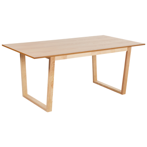 Beliani Dining Table Light Wood MDF 180 x 95 cm Ash Veneer Top Modern Design Pannel Base Material:MDF Size:x76x95