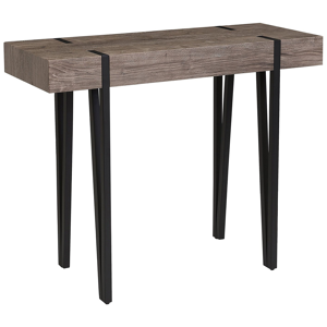 Beliani Console Table Dark Wood Top Black Metal Hairpin Legs 100 x 40 cm Rectangular Industrial Style Material:MDF Size:40x81x100