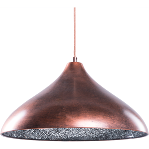 Beliani Ceiling Light Pendant Copper with Cracked Glass Lamp Material:Metal Size:40x125x40