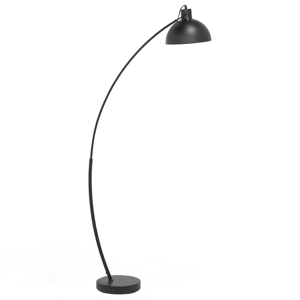 Beliani Floor Lamp Black Colour Metal 155 cm Adjustable Lampshade Industrial Material:Metal Size:25x155x25