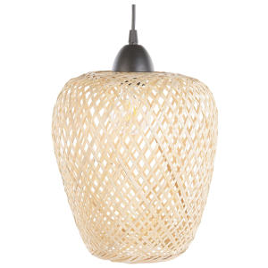 Beliani Pendant Lamp Wood Bamboo Wood Boho Design Pendant Light Material:Bamboo Wood Size:26x119x26