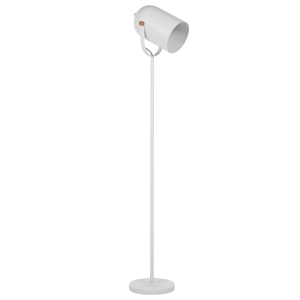 Beliani Floor Lamp White Metal 156 cm Spotlight Shade Adjustable Industrial Home Office Material:Metal Size:25x156x25