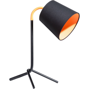 Beliani Table Lamp Black with Orange Metal 42H cm Tripod Base Modern Designer Night Lamp Material:Steel Size:28x42x23