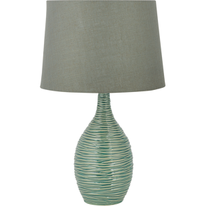 Beliani Bedside Table Lamp Light Green Ceramic Base Material:Ceramic Size:35x57x35