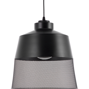 Beliani Pendant Lamp Black Metal Mesh Vintage Industrial Design Ceiling Light Material:Metal Size:33x114x33