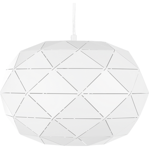 Beliani Pendant Lamp White Metal Elements Globe Shape 1-Light Modern Material:Metal Size:30x120x30