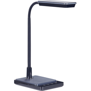 Beliani LED Desk Lamp Black Table Lighting Reding Computer Lamp Adjustable Arm Dimmer Colour Temperature Change  Material:Synthetic Material Size:14x38x19