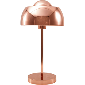 Beliani Table Lamp Bedside Light Copper Metal Round Base Dome Shade Industrial Material:Metal Size:24x44x24