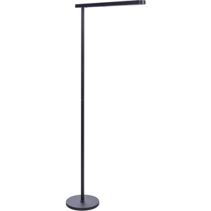 Beliani Floor LED Lamp Black Aluminium 186 cm Height Switch Modern Industrial Lighting Home Office Material:Aluminium Size:7x186x95