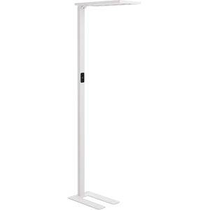 Beliani Floor LED Lamp White Aluminium 196 cm Height Touch Switch Dimming Motion Sensor Modern Lighting Home Office Material:Aluminium Size:30x196x70