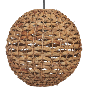 Beliani Pendant Lamp Brown Paper Cord Natural Materials Shade Adjustable Cord Boho Lightning Hanging Light Material:Paper Rope Size:32x34x32