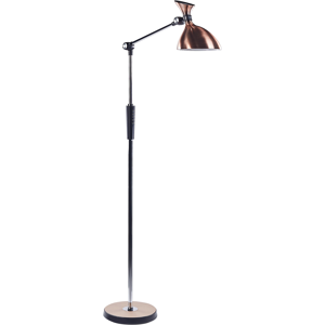 Beliani Floor LED Lamp Copper Synthetic Material 169 cm Height Dimming CCT Modern Lighting Home Office Material:Synthetic Material Size:26x169x52