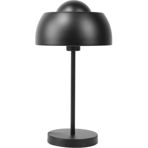 Beliani Table Lamp Bedside Light Black Metal Round Base Dome Shade Industrial Material:Metal Size:24x44x24