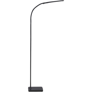 Beliani Floor LED Lamp Black Metal Synthetic Material Touch Switch Dimming Modern Industrial Lighting Home Office Material:Iron Size:30x174x26