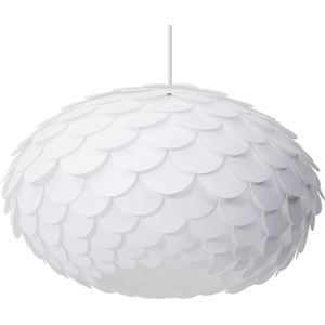 Beliani Pendant Lamp White Plastic Pine Cone Shade Hanging Ceiling Lamp Material:Synthetic Material Size:48x159x48