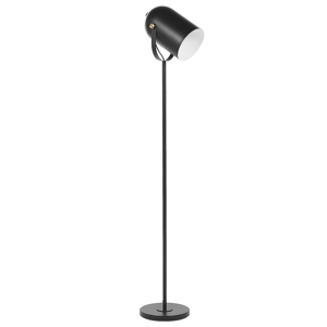 Beliani Floor Lamp Black Metal 156 cm Spotlight Shade Adjustable Industrial Home Office Material:Metal Size:25x156x25