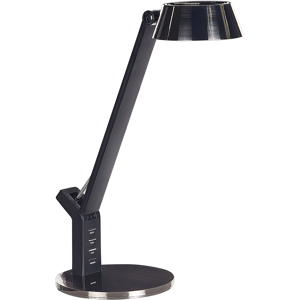 Beliani LED Desk Lamp Brass Metal Table Lighting Reading Computer Lamp Adjustable Arm Dimmer Colour Temperature USB Port Material:Steel Size:17x40x17