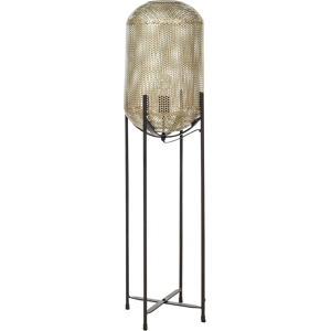 Beliani Floor Lamp Black and Brass Iron Metal Contemporary Design Modern Home Decor Lighting Material:Iron Size:26x107x26