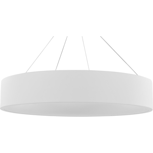 Beliani Pendant Lamp White Steel Integrated LED Lights Ring Round Shape Hanging Modern Glamour Lighting Material:Steel Size:60x150x60