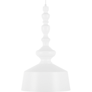 Beliani Pendant Lamp White Metal Modern Ceiling Light Material:Metal Size:26x120x26